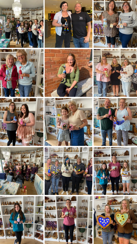 Happy customers at arty boat workshop, event, things to do Exmouth