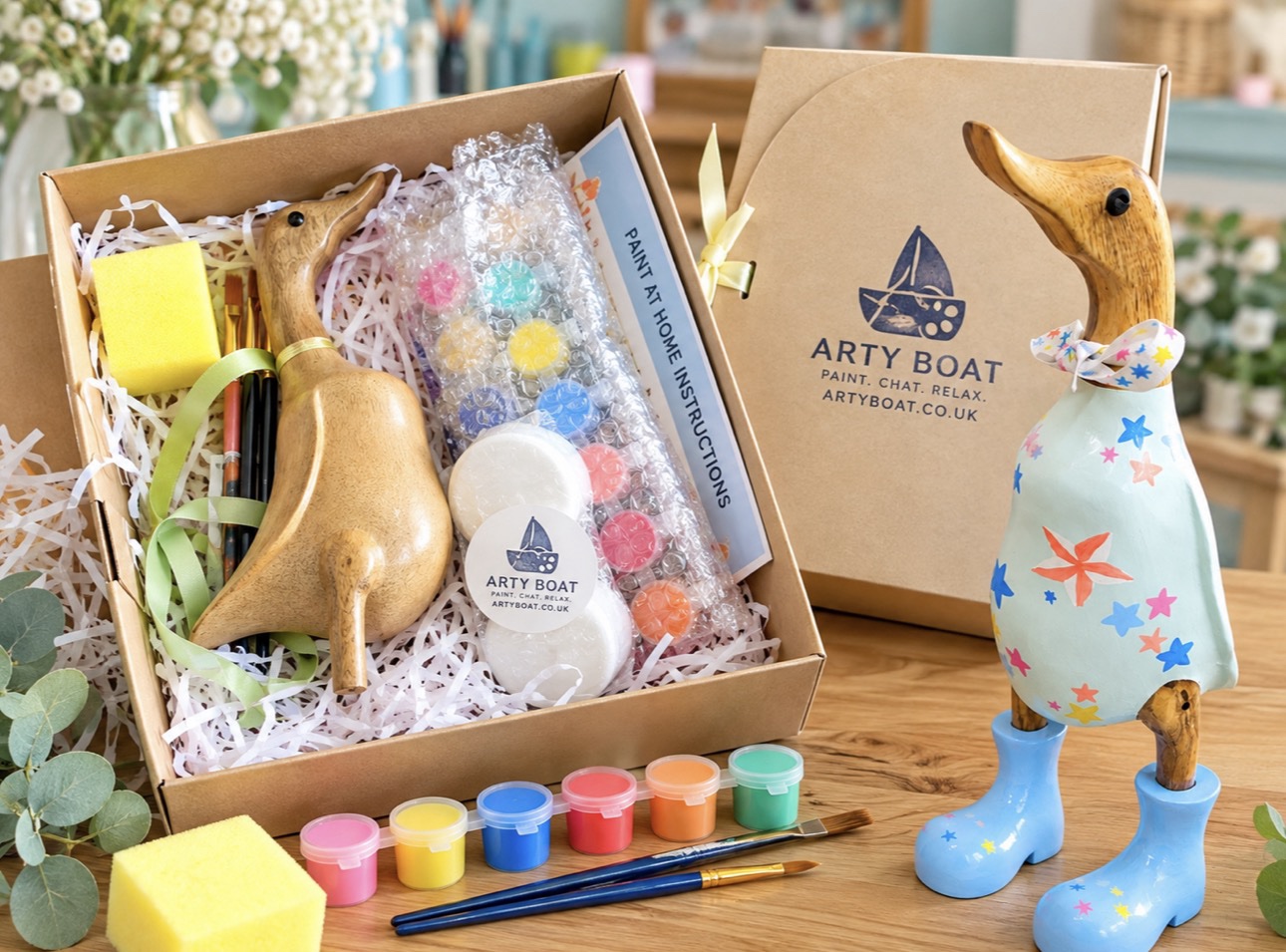 Paint at Home Kit - Paint your own Wooden Duck