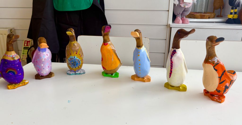 wooden duck painting in exmouth