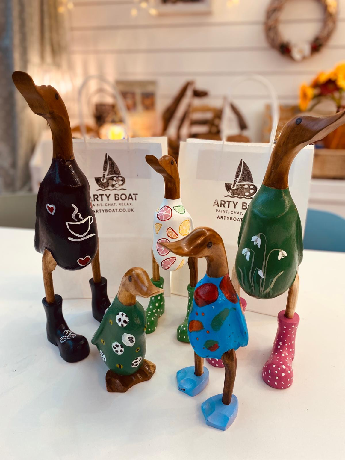 Indoor things to do in Exmouth pottery painting Arty Boat