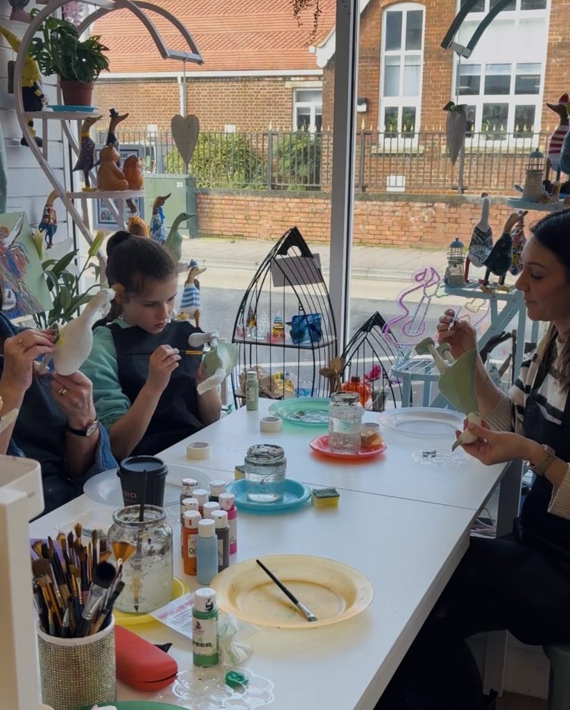 kids duck painting activity devon arty boat