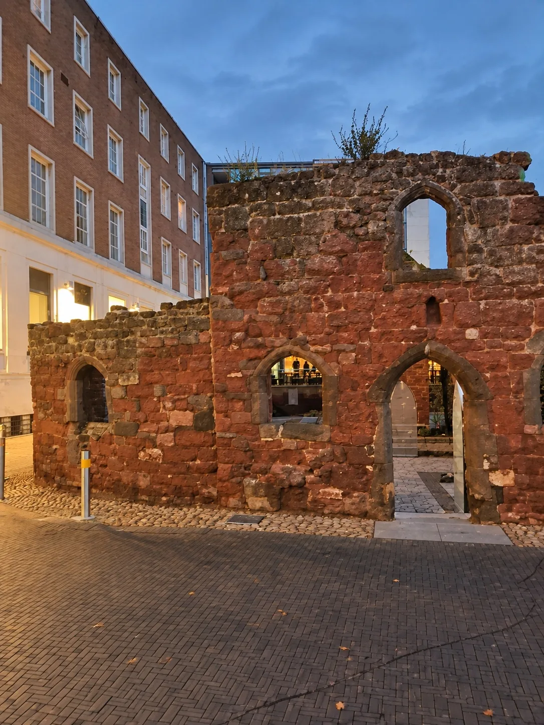 Historic ruins in Exeter city centre, Devon