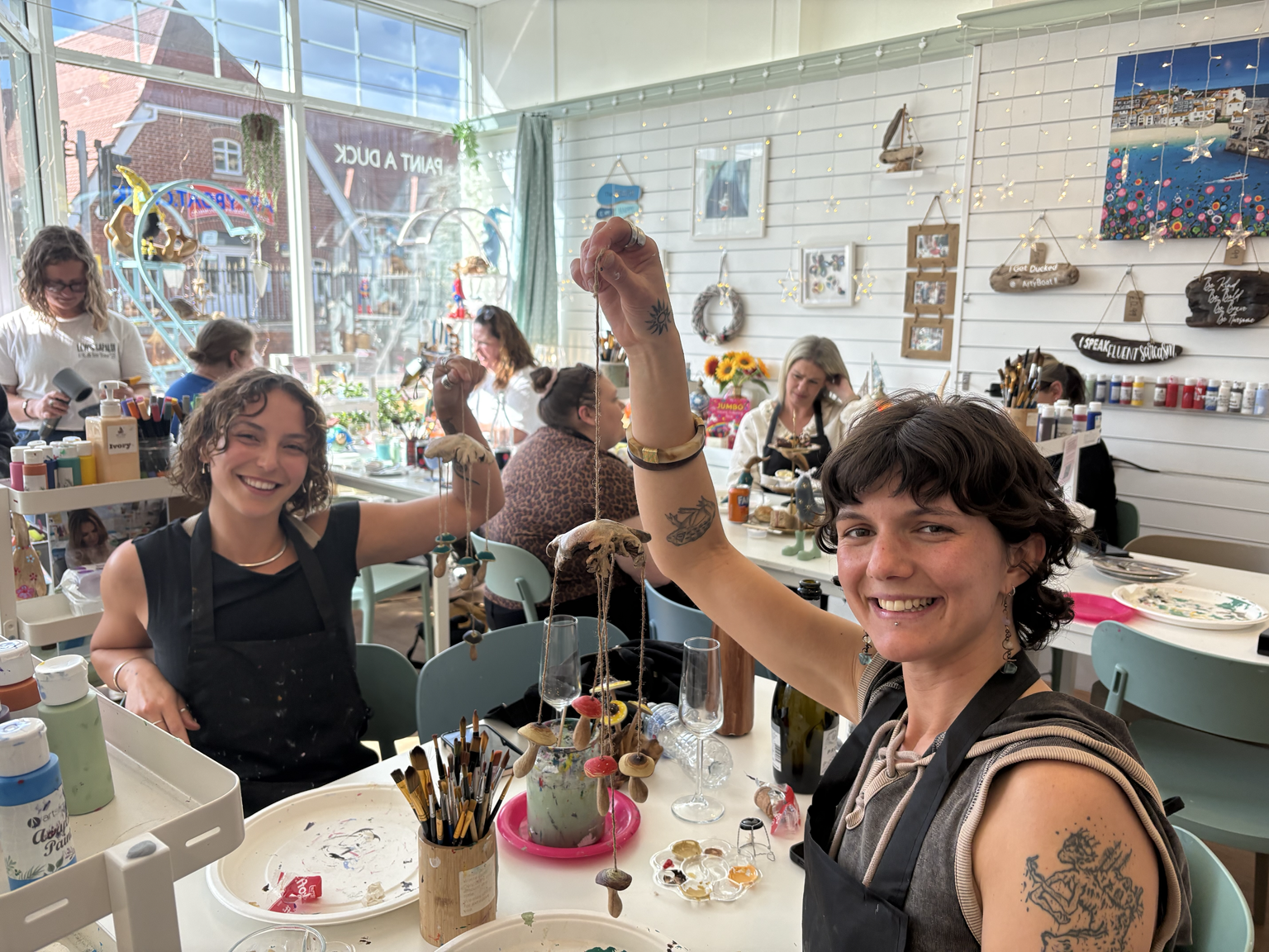 Arty Boat After Dark adults sip and paint experience in Exmouth Devon