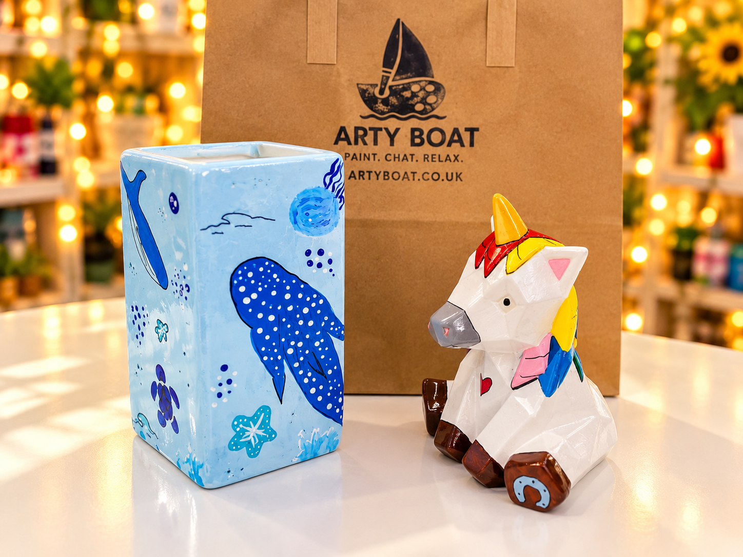Pottery painting ideas from Arty Boat