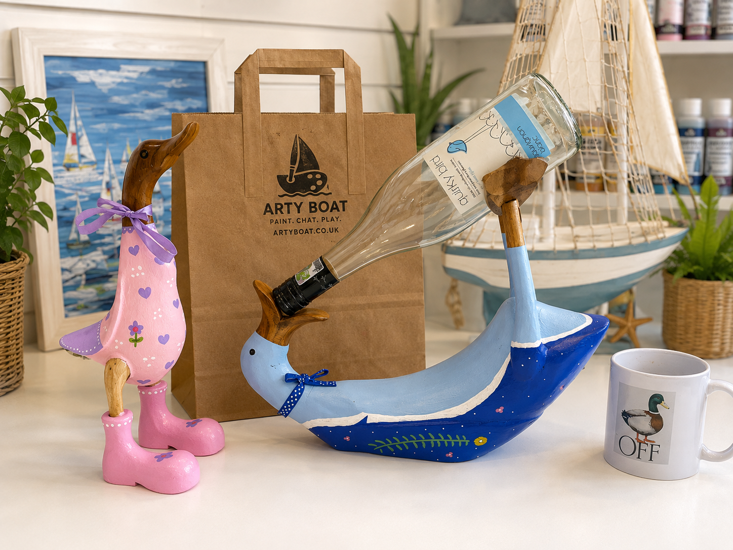 Arty Boat creative painting studio in Exmouth Devon